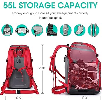 美品　５５L　スノーボード　バッグ 　ブーツバッグ付き Amazon.co.jp: SEMSTY スキーブーツバッグ 55L 防水スノーボード
